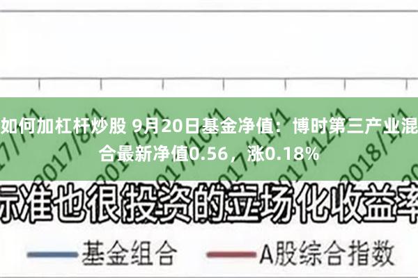 如何加杠杆炒股 9月20日基金净值：博时第三产业混合最新净值0.56，涨0.18%